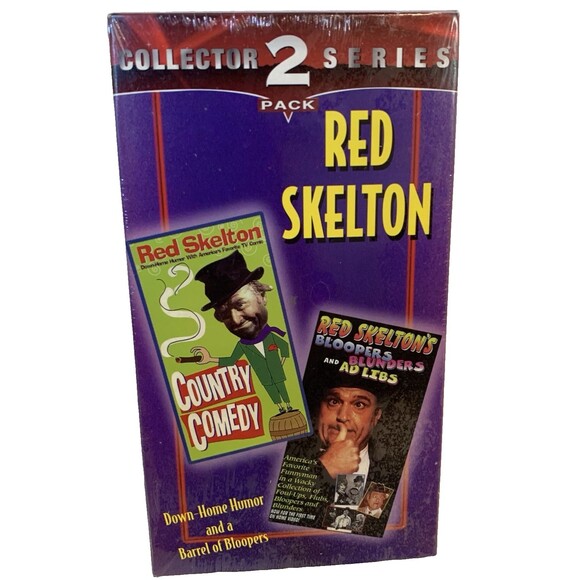 VTG Red Skelton VHS 2 Pack Country Comedy Bloopers Blunders & Ad Libs NEW Sealed - Picture 1 of 4